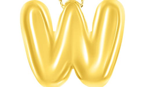 Simona Bubble Initial Pendant Necklace In Gold