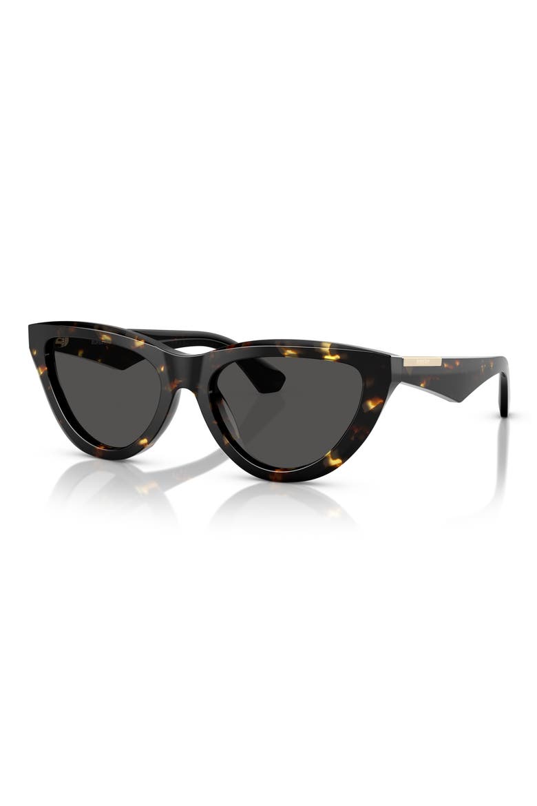 55mm Cat Eye Sunglasses, Alternate, color, BROWN/ MUSTARD TORT