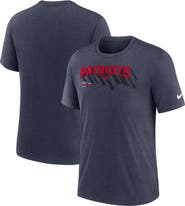 Nike Men's Nike Heather Navy New England Patriots Long Pass Tri-Blend T-Shirt