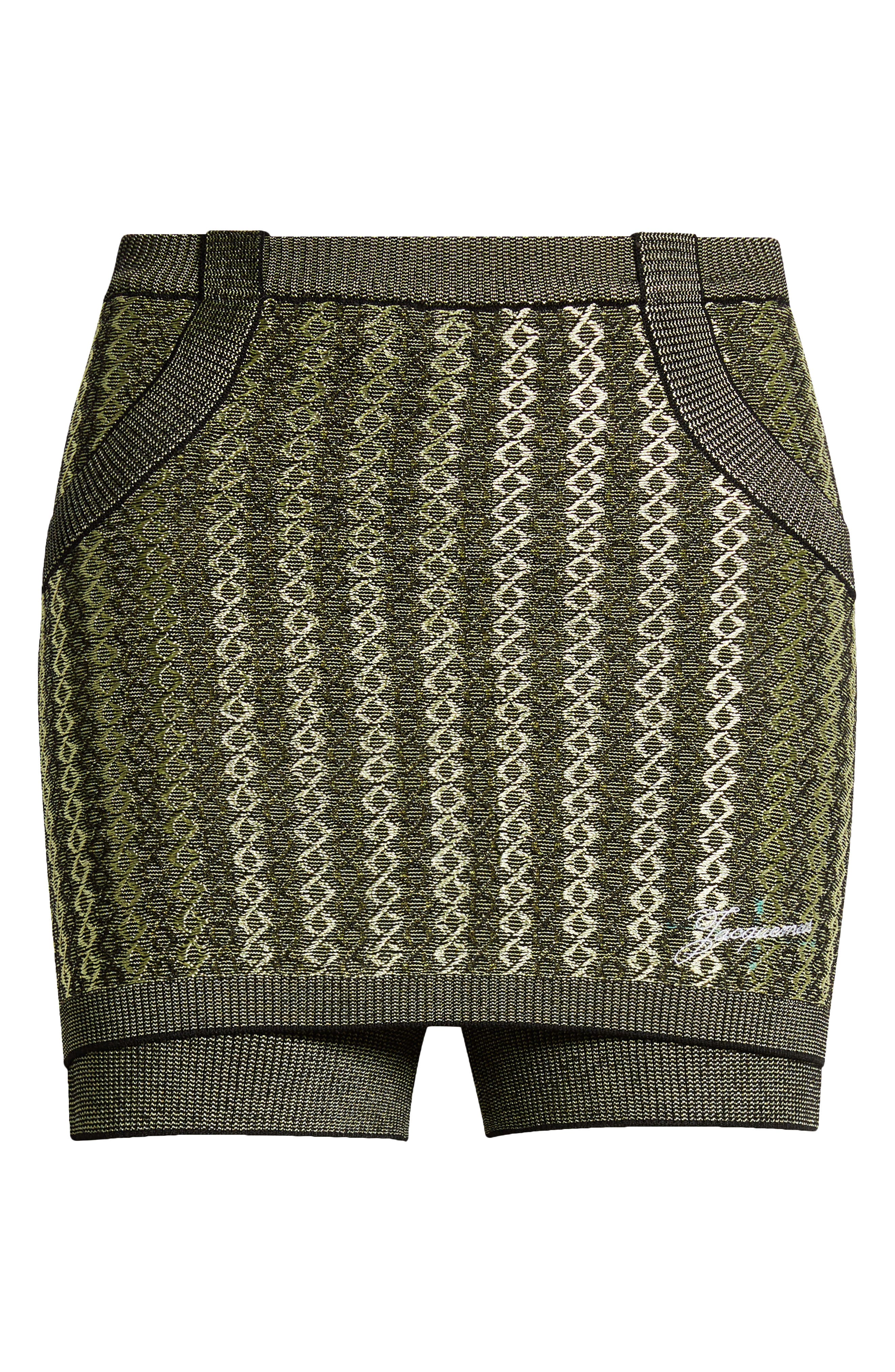 Jacquemus La Jupe Culotte Marino Jacquard-knit Shorts In Multi-black