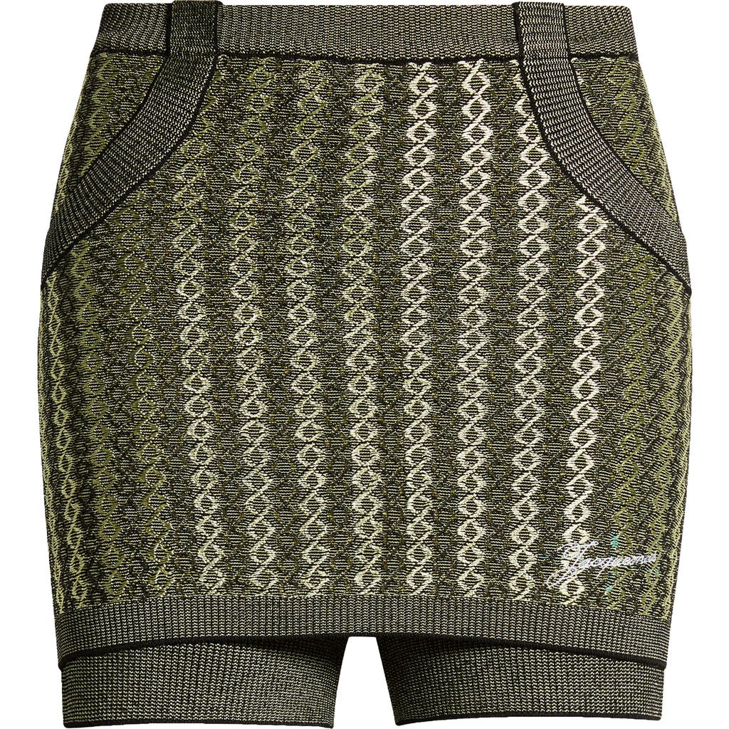 Jacquemus La Jupe Culotte Marino Jacquard-knit Shorts In Multi-black
