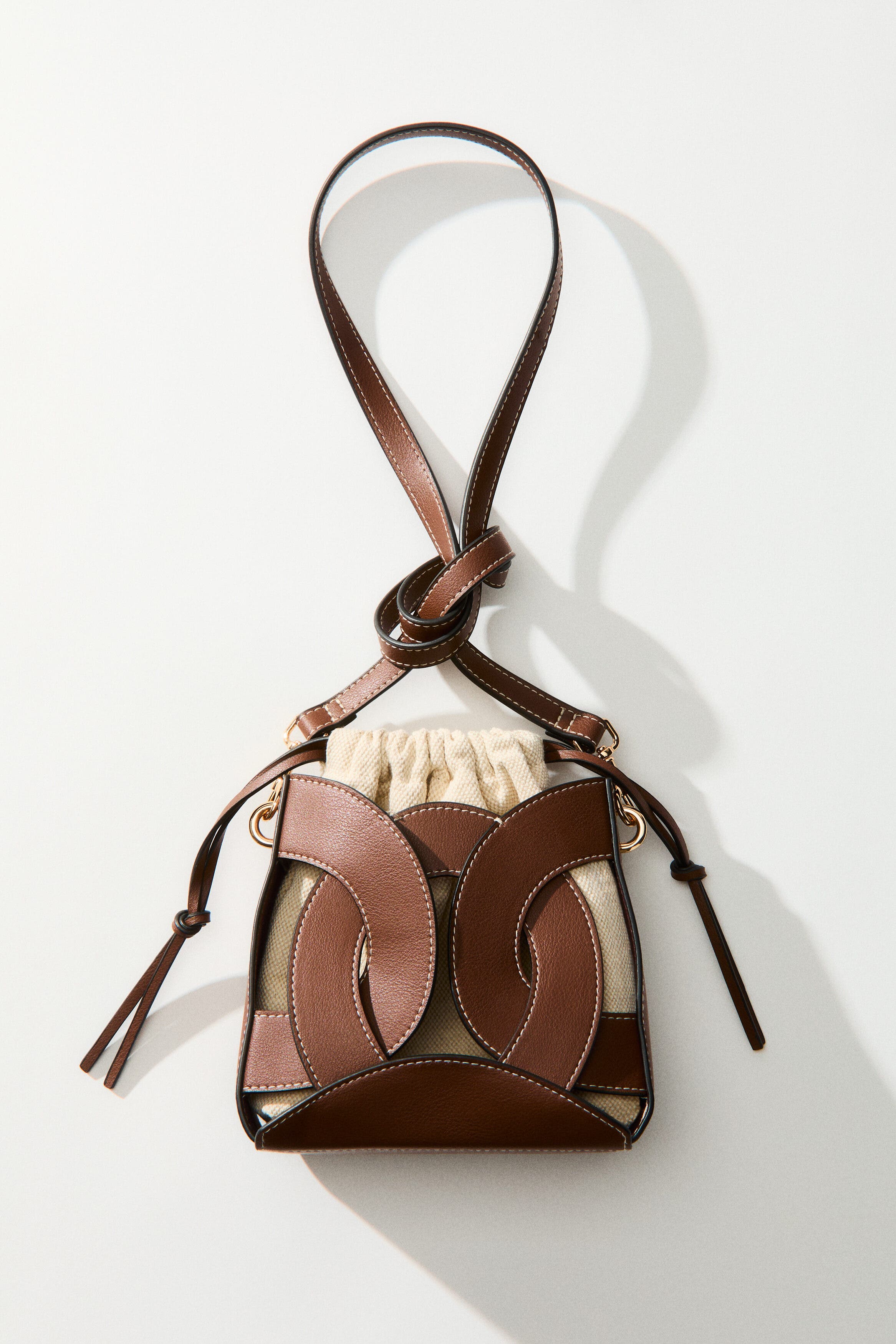 H&M Crossbody Bucket Bag, Alternate, color, Brown