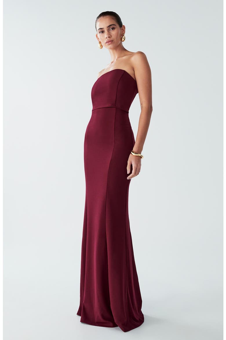 Trenton Dress, Alternate, color, Burgundy