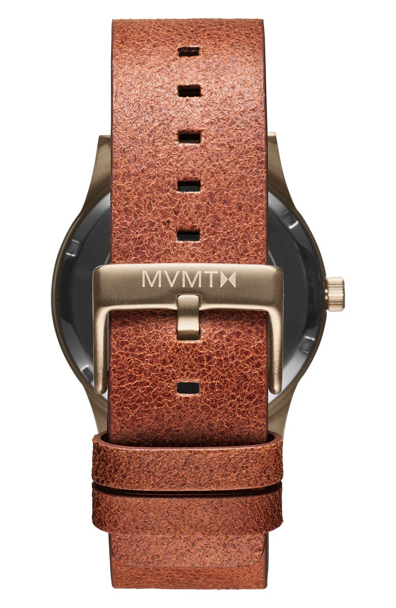 MVMT WATCHES MVMT Field Nomad Leather Strap Watch, 41mm, Alternate, color, 