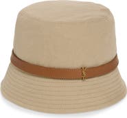 Saint Laurent Linen & Cotton Canvas Bucket Hat