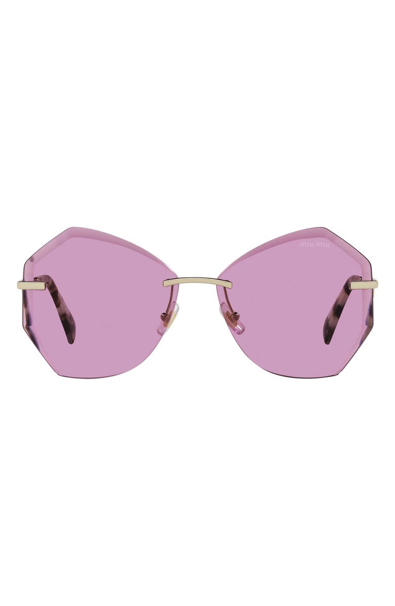 Miu Miu 60mm Irregular Sunglasses, Main, color, 