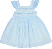 Pippa & Julie Kids' Chambray Flutter Sleeve Dress