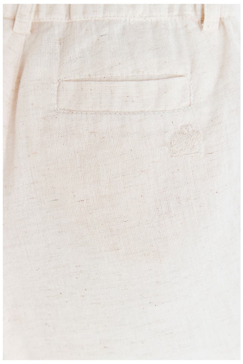 Premium Cotton Linen Bermuda for Infant, Alternate, color, Ivory