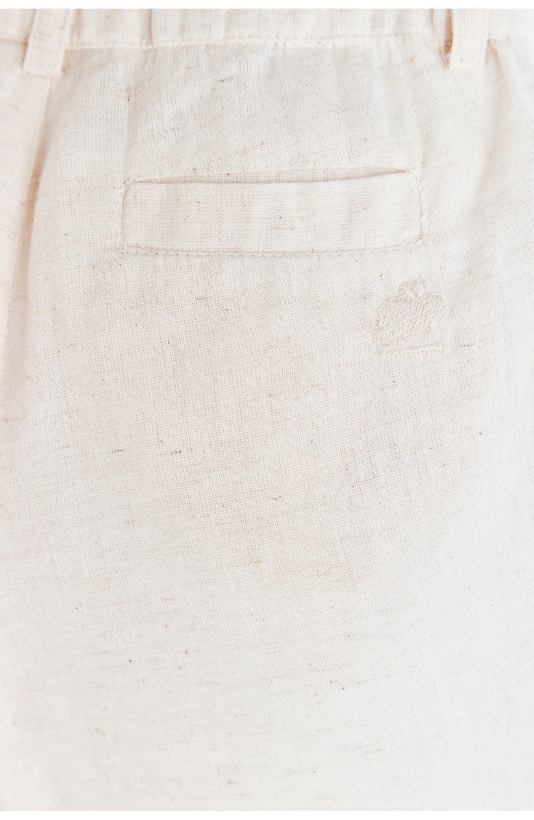 Babycottons Premium Cotton Linen Bermuda for Infant, Alternate, color, Ivory