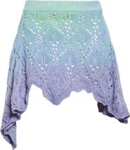 The Attico Pointelle Cotton Miniskirt