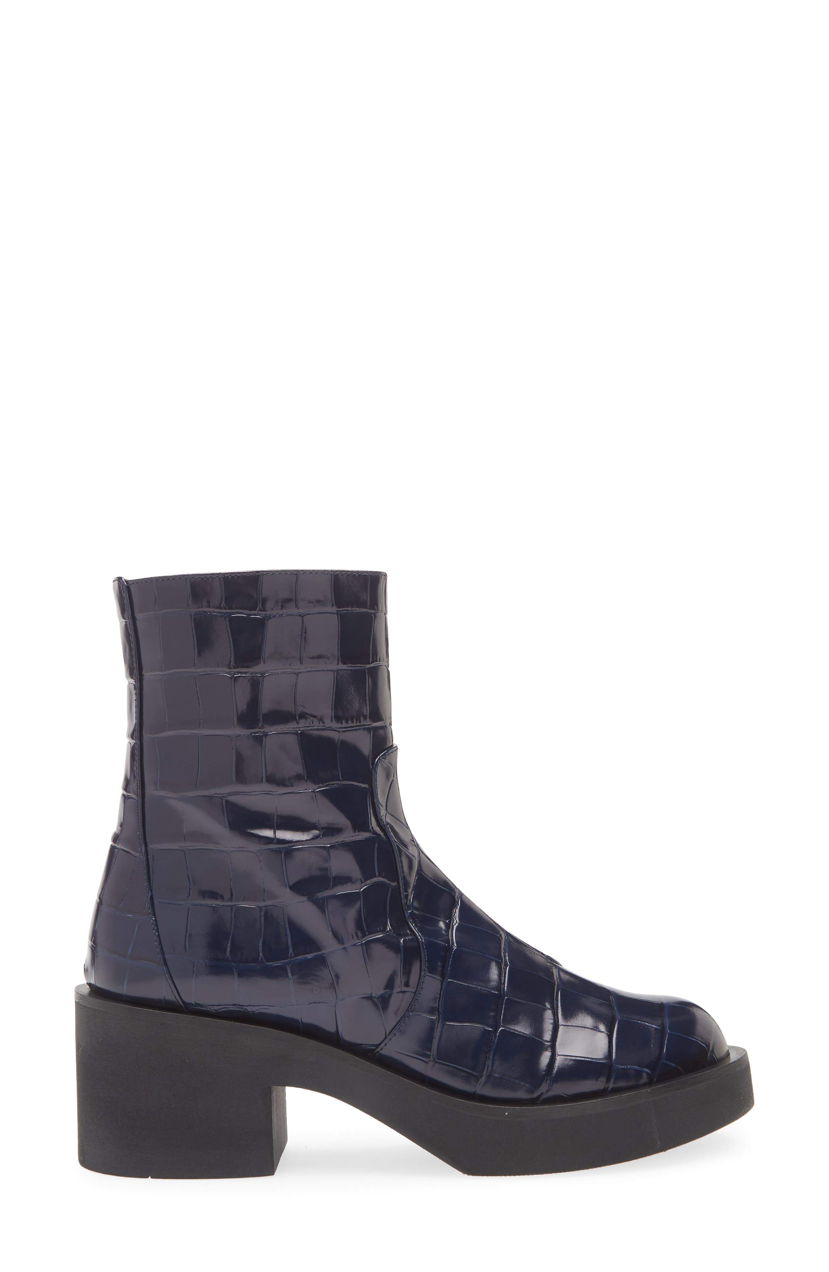 Gotham Croc Embossed Boot, Alternate, color, FRENCH BLUE