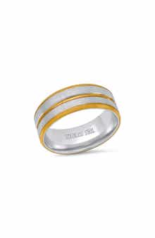 Men's Stainless Steel Textured Band Ring