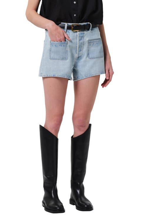 Marlow Patch Pocket Denim Shorts (Skyscape)