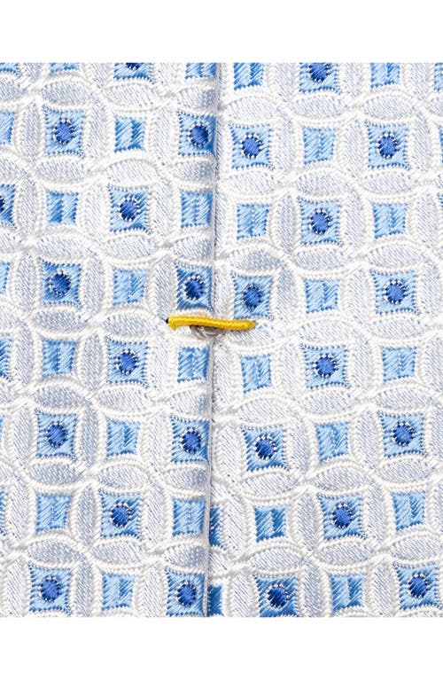 Eton Medallion Silk Tie In Silver