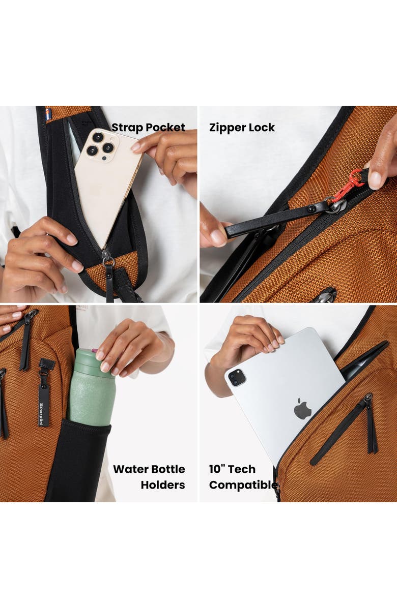 Sherpani Esprit Anti Theft RFID Protection Sling Bag, Fits 10'' Tablet, Sakura, Alternate, color, Granite