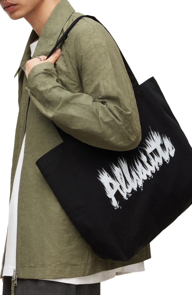 AllSaints Smudger Cotton Tote, Alternate, color,