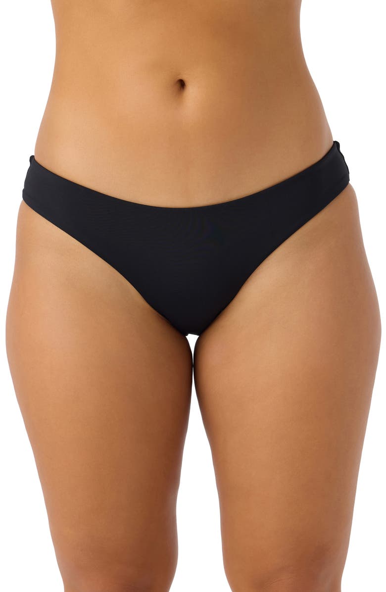 O'Neill Saltwater Solids Bikini Bottoms, Main, color, Black