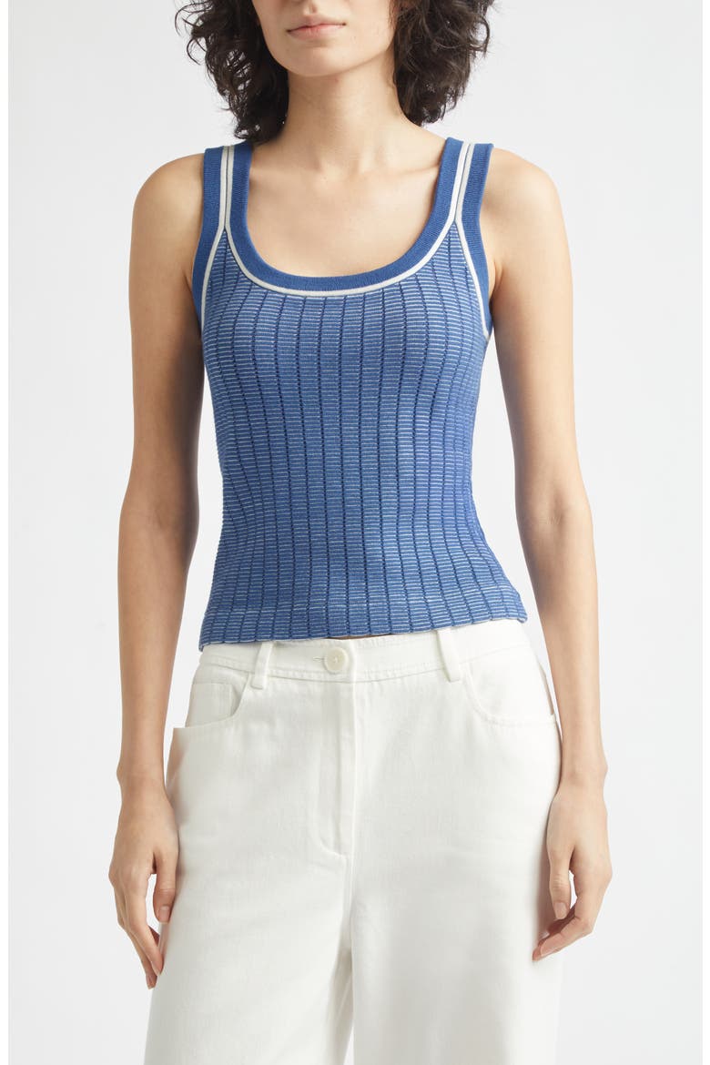 Freja Rib Scoop Neck Knit Tank, Main, color, OCEAN OPTIC MULTI