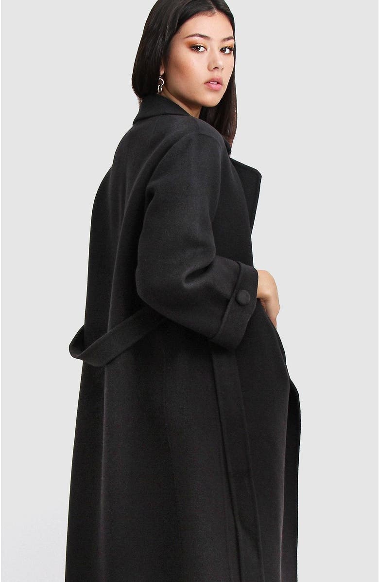 Belle & Bloom Stay Wild Oversized Wool Coat, Alternate, color, Black