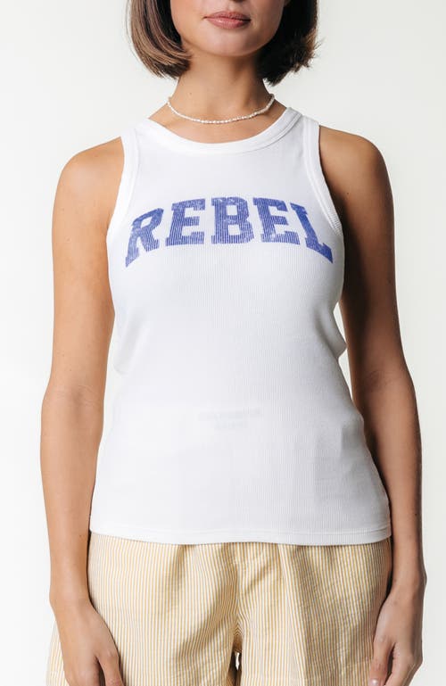 Colourful Rebel Sachi Rebel Rib Tanktop in White  product