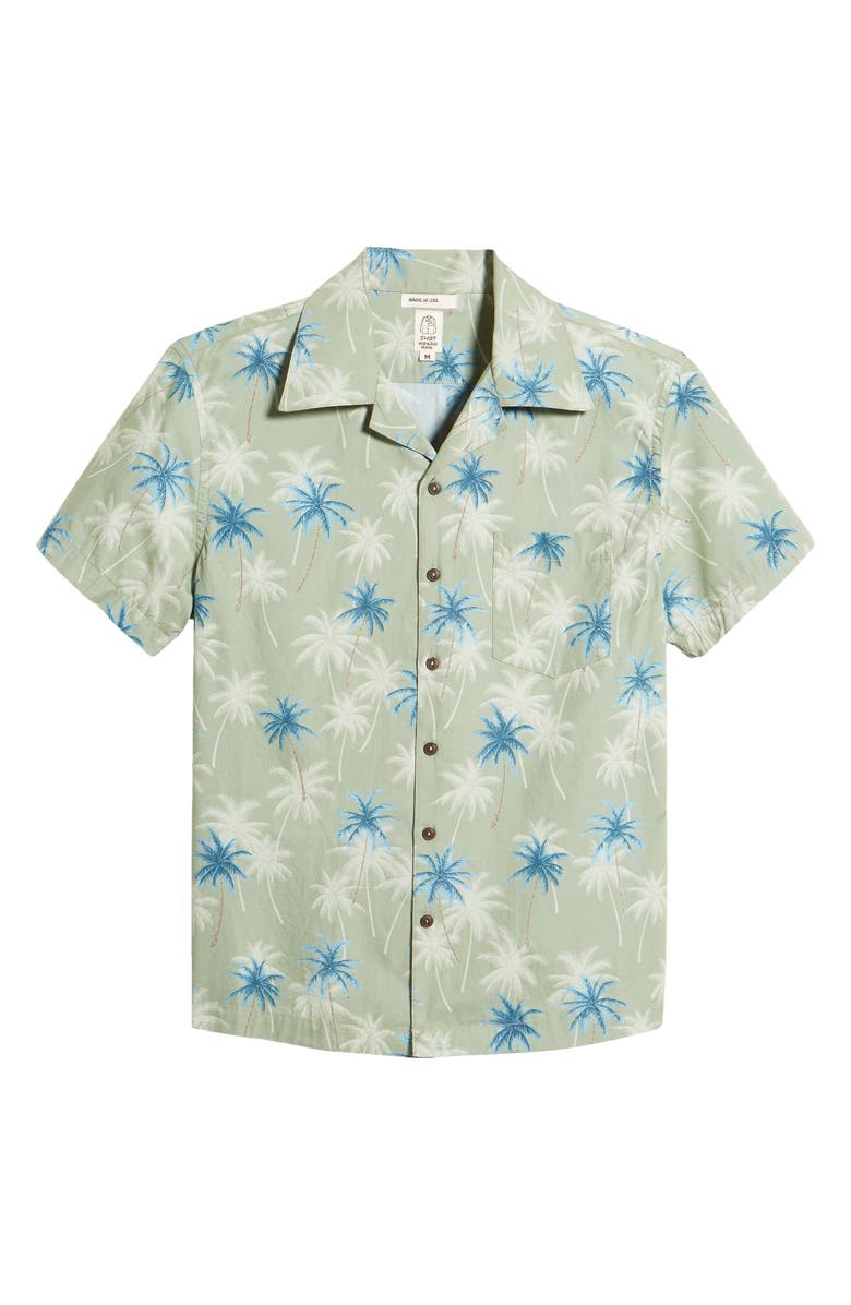 HIROSHI KATO KATO Men's Trim Fit Print Short Sleeve Button-Up Shirt, Alternate, color,