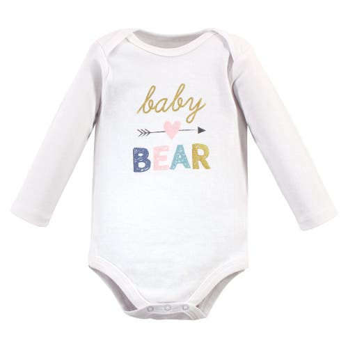 Hudson Baby Essential All-cotton Long-sleeve Bodysuit Triple Pack In Multi