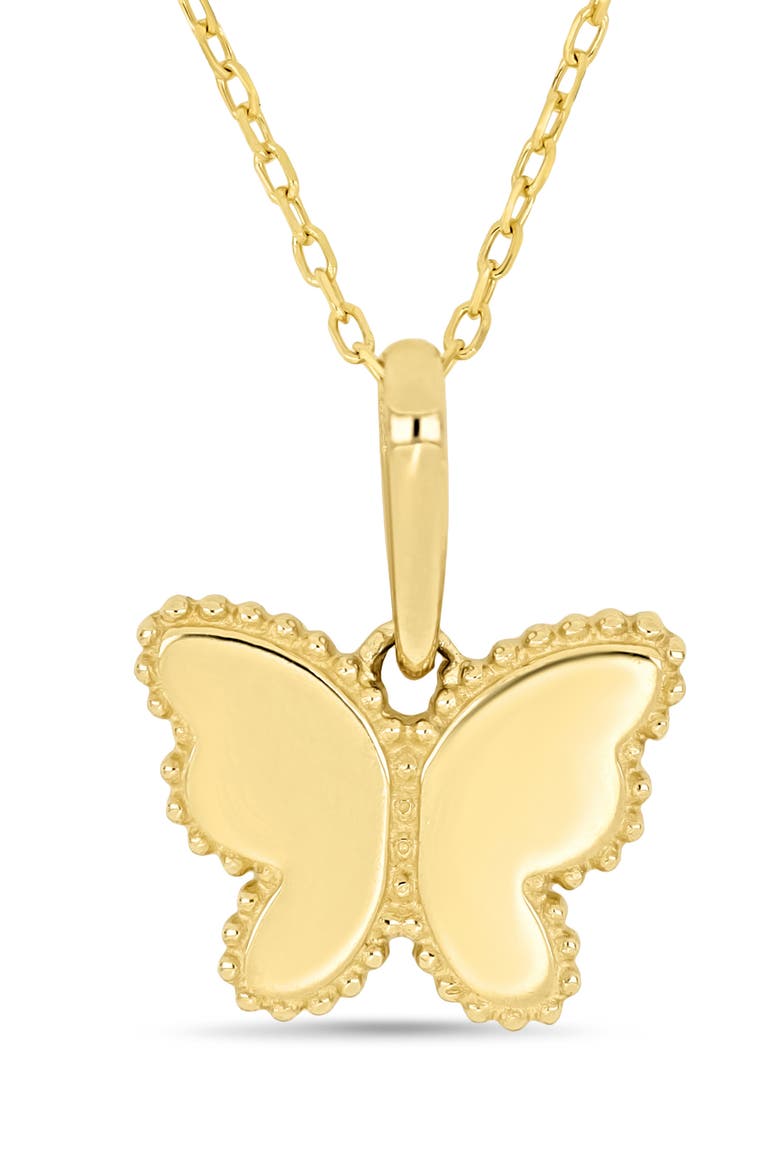 14K Gold Mykonos Butterfly Pendant Necklace (Online Trunk Show), Alternate, color, 14K YELLOW GOLD
