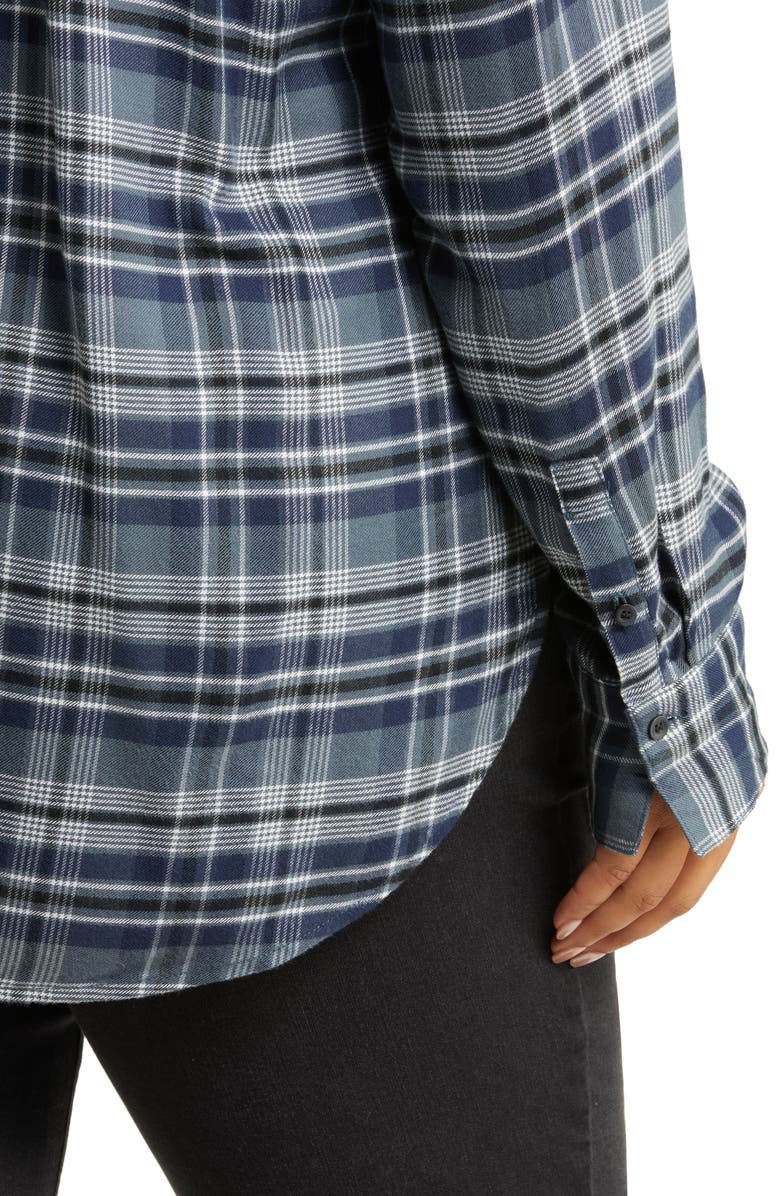 Treasure & Bond Plaid Boyfriend Shirt, Alternate, color, 
