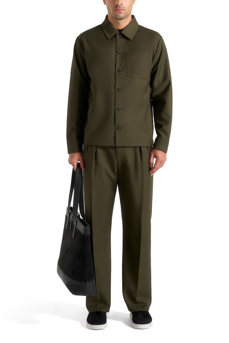 Valentin Classic Long Sleeve Shirt, Main, color, Olive