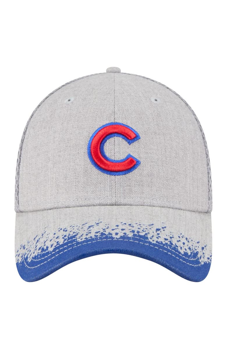 New Era Men's New Era Gray Chicago Cubs Visor Paint Splatter 39THIRTY Flex Hat, Alternate, color, Gray