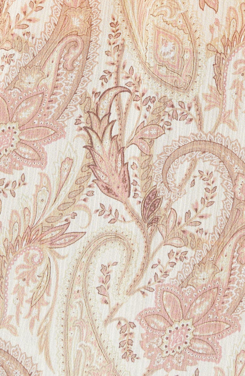 PAIGE Cleobelle Tie Neck Silk Blouse, Alternate, color, 