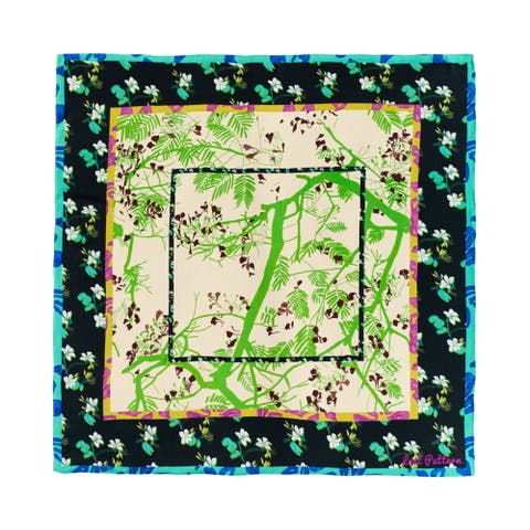 "Floral Tapestry" Large Silk Scarf