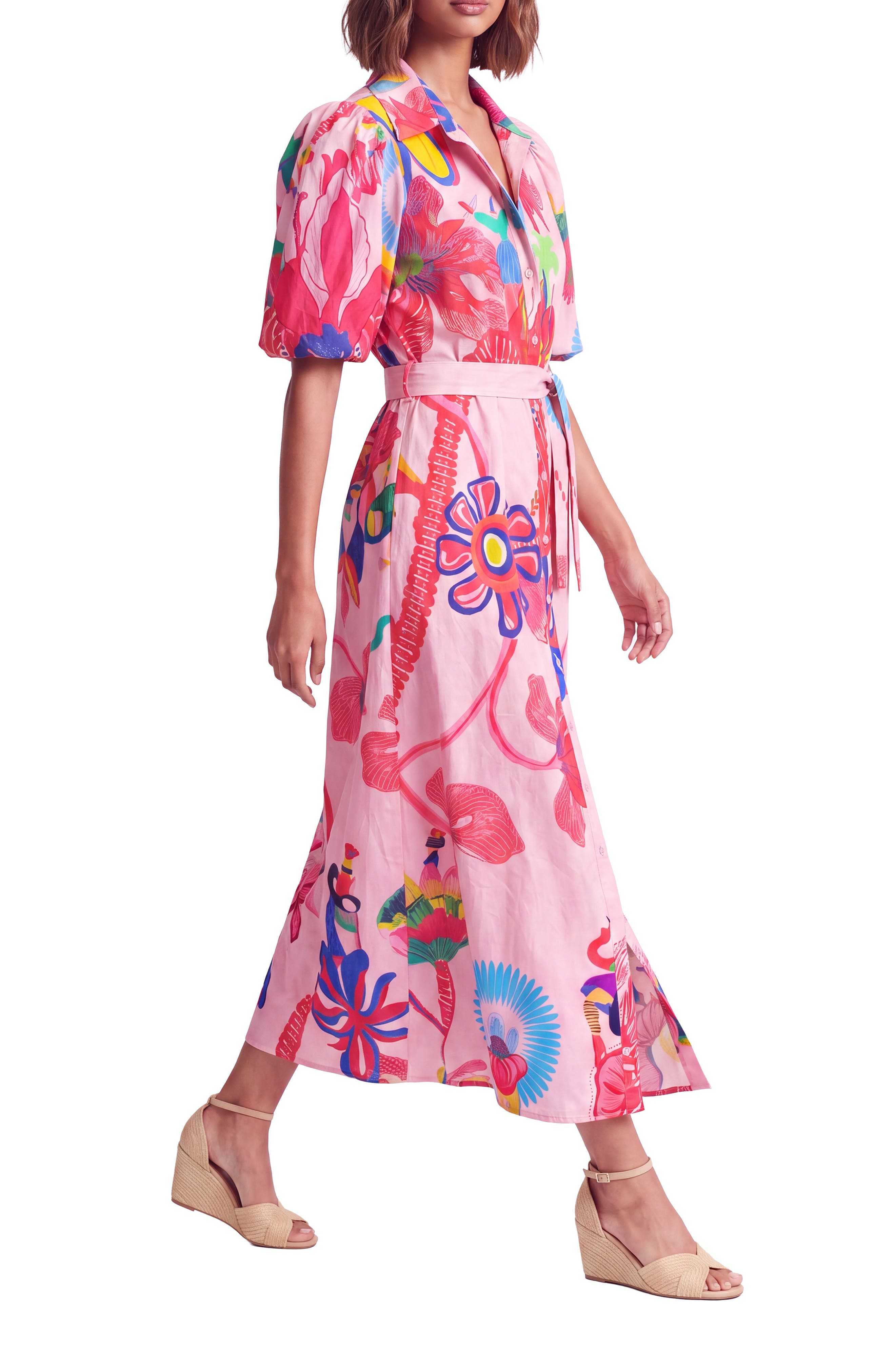 Celina Moon Janeli Midi Shirtdress (Women) | Nordstromrack