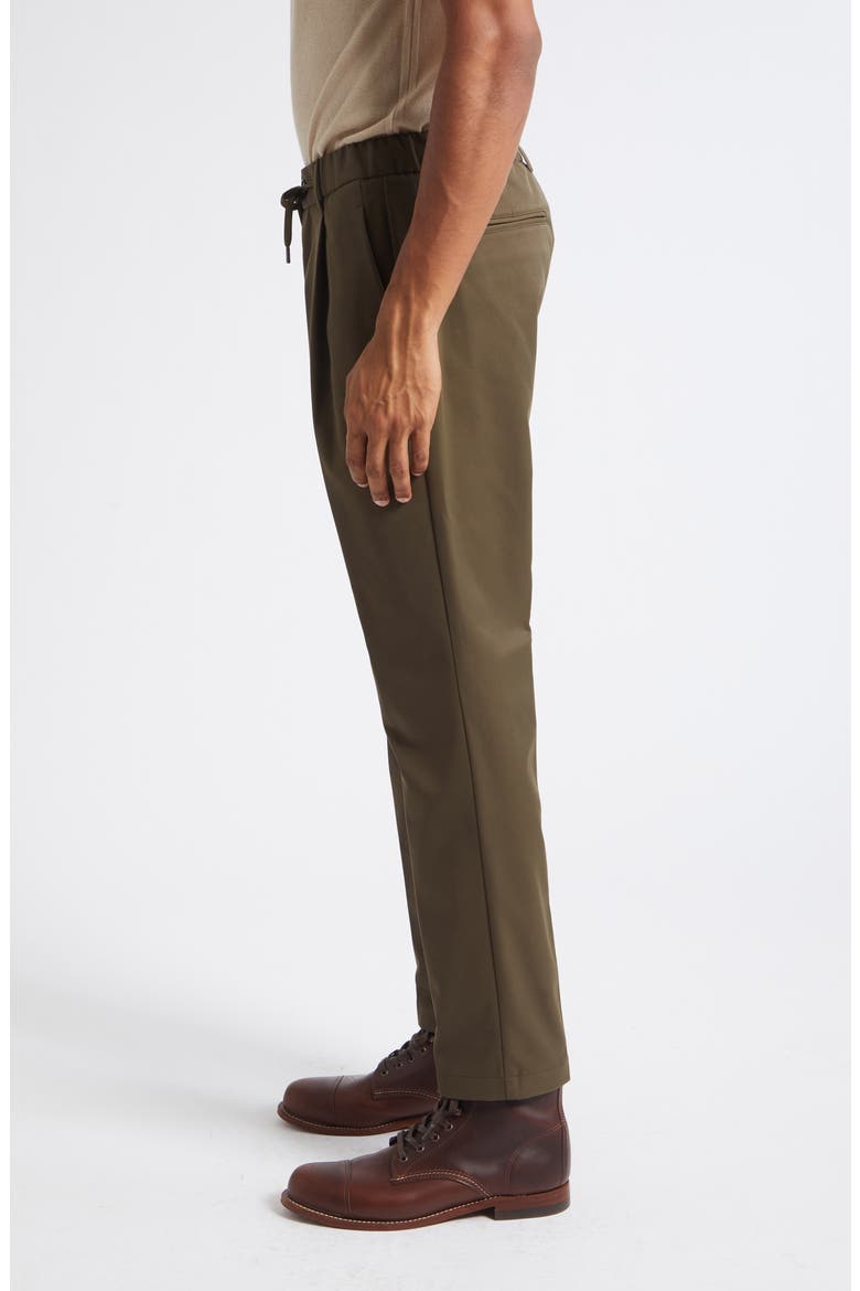 Pleated Melange Drawstring Pants, Alternate, color, 7730 ARMY GREEN