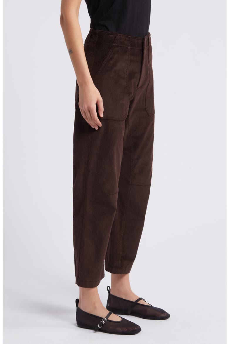 Leyton Corduroy Straight Leg Pants, Alternate, color, DARK BROWN