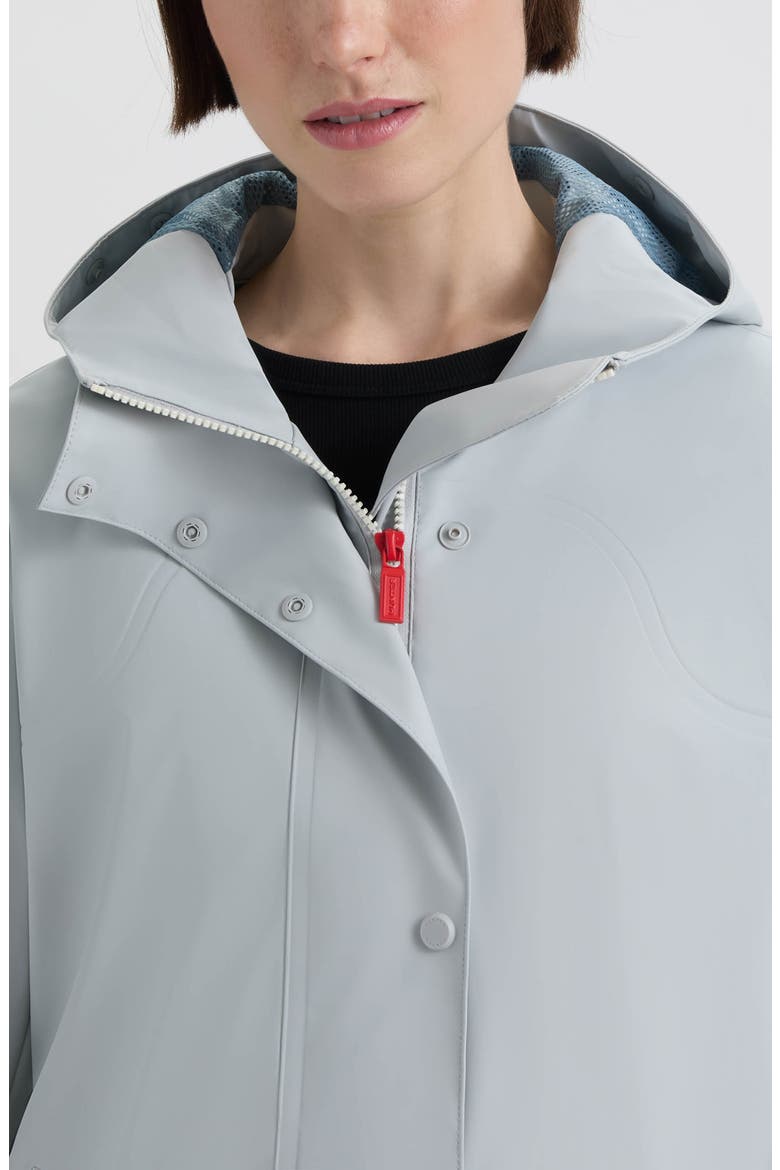 Acacia Waterproof Rubberized Raincoat, Alternate, color, SILVER GREY