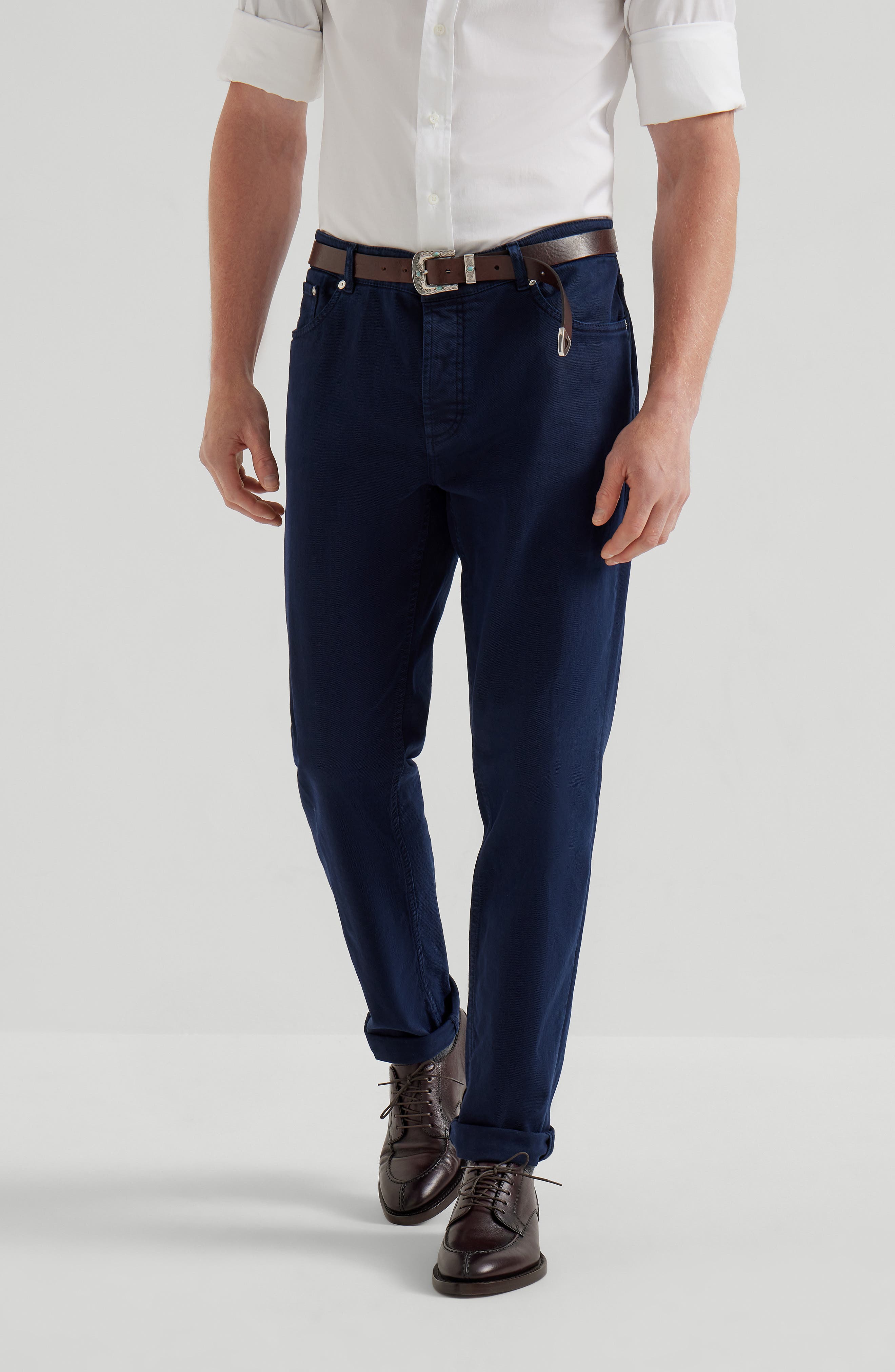 Comfort denim trousers - image 4