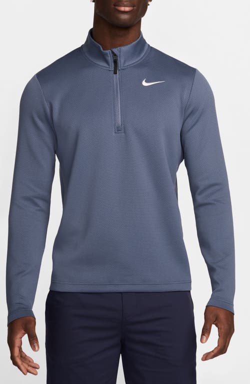 Nike Men's Victory Dri-fit 1/2-zip Golf Top In Diffused Blue/obsidian/white