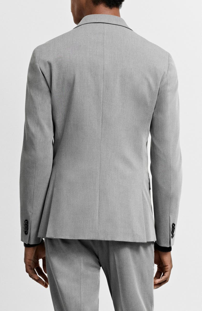 MANGO Superslim Fit Grey Stretch Sport Coat, Alternate, color, 