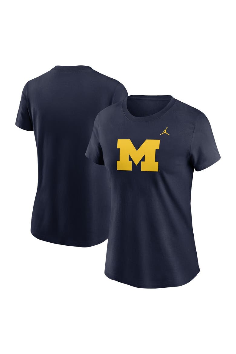 Women's Jordan Brand Navy Michigan Wolverines Primetime Logo T-Shirt, Alternate, color, Navy