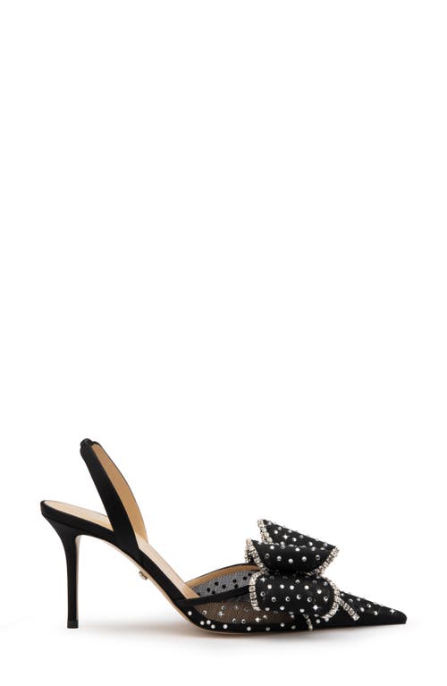 Mach&mach Mach & Mach Le Cadeau Bow Pointed Toe Slingback Pump In Black