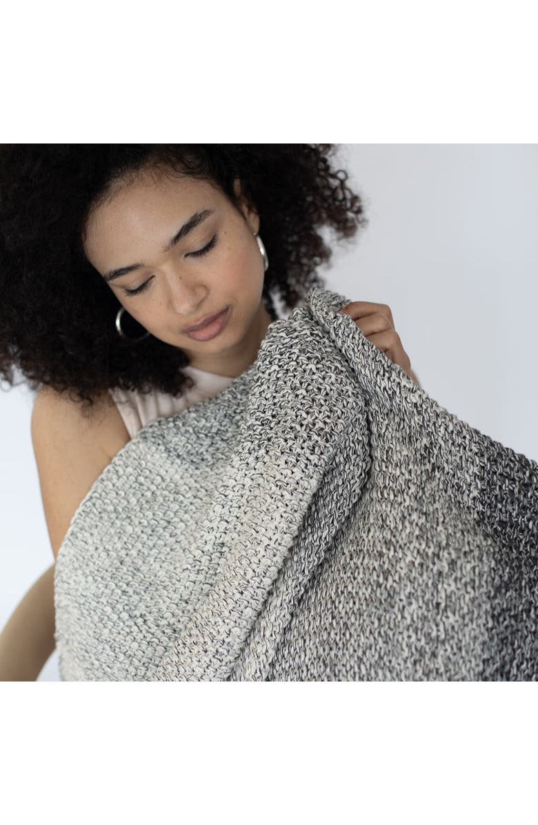 Pink Lemonade Zac Organic Cotton Throw Blanket, Alternate, color, Dark Grey