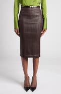 TOM FORD Leather Strips Tube Skirt