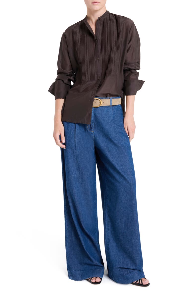 The Night Before Pintuck Button-Up Shirt, Alternate, color, DELICIOSO