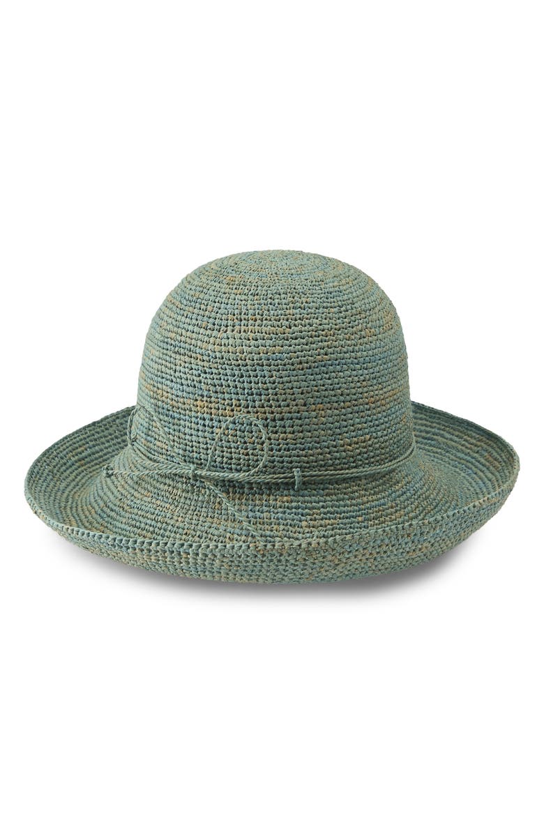 Helen Kaminski Provence 10 Packable Raffia Hat, Main, color, Seaglass