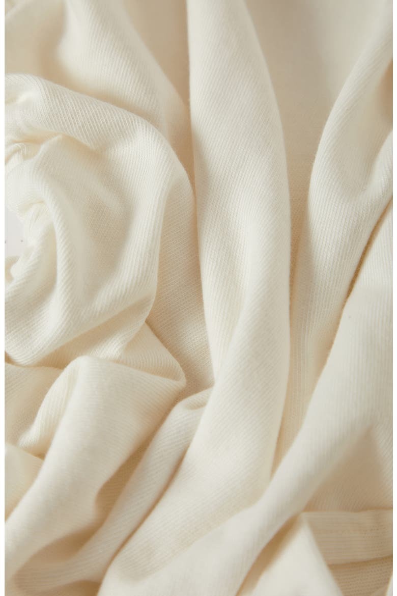 Carefree Organic Cotton Ruched T-Shirt, Alternate, color, OFF WHITE