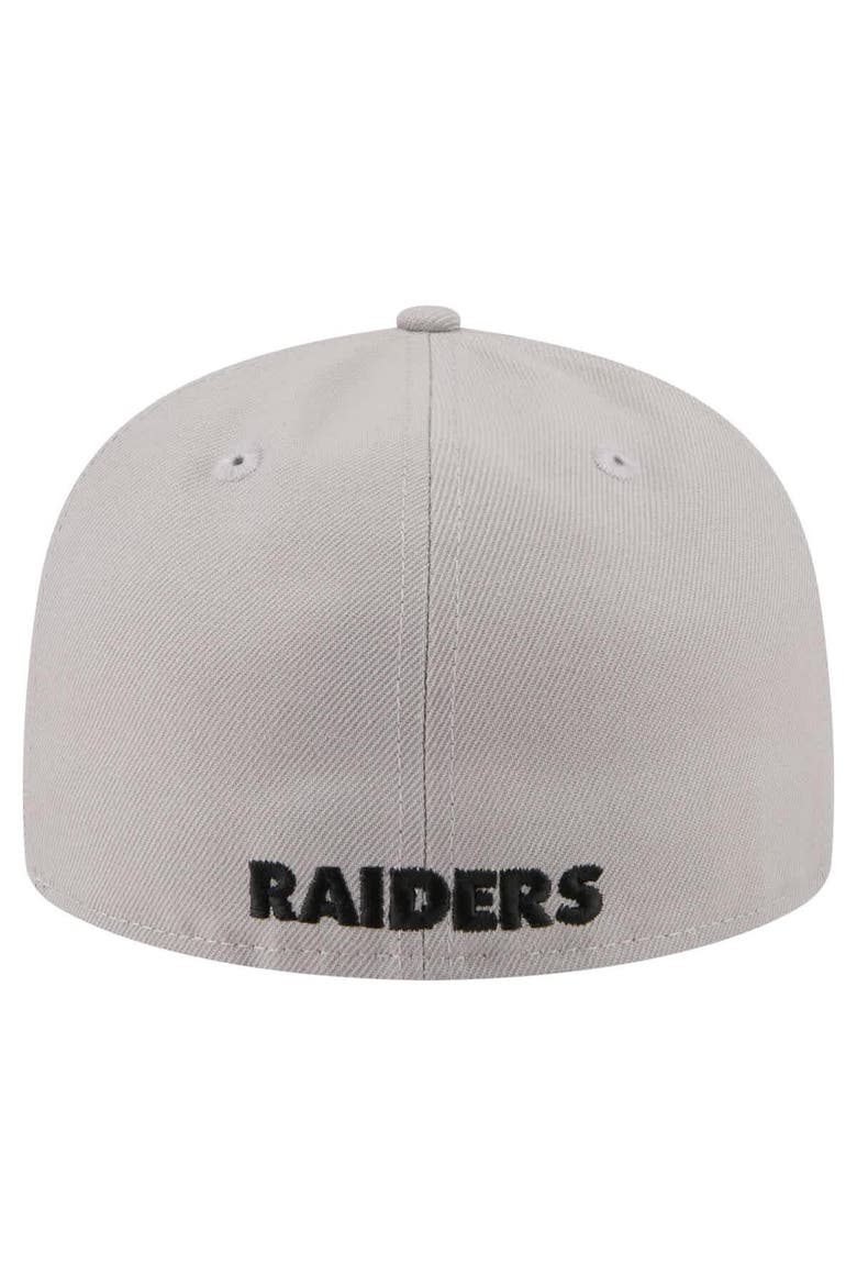 Men's New Era Gray Las Vegas Raiders 59FIFTY Fitted Hat, Alternate, color, Gray