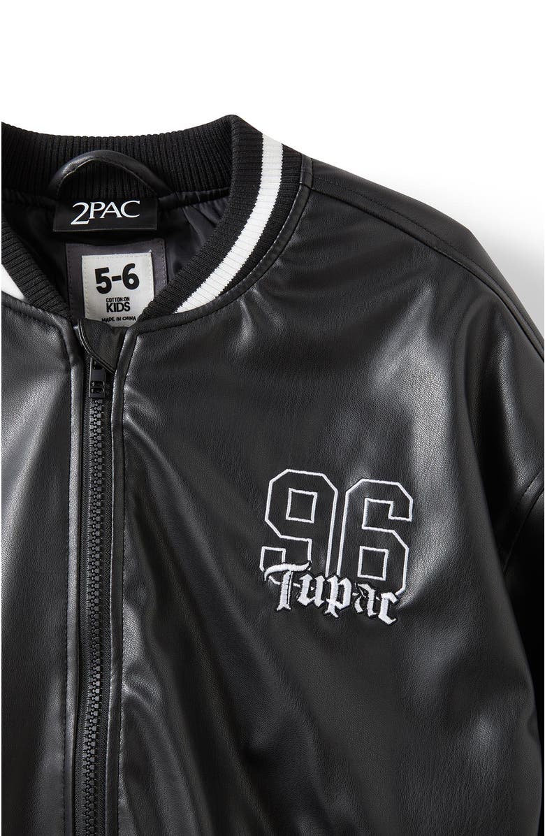 Cotton On Kids Kid's License Faux Leather Bomber Jacket, Alternate, color, 