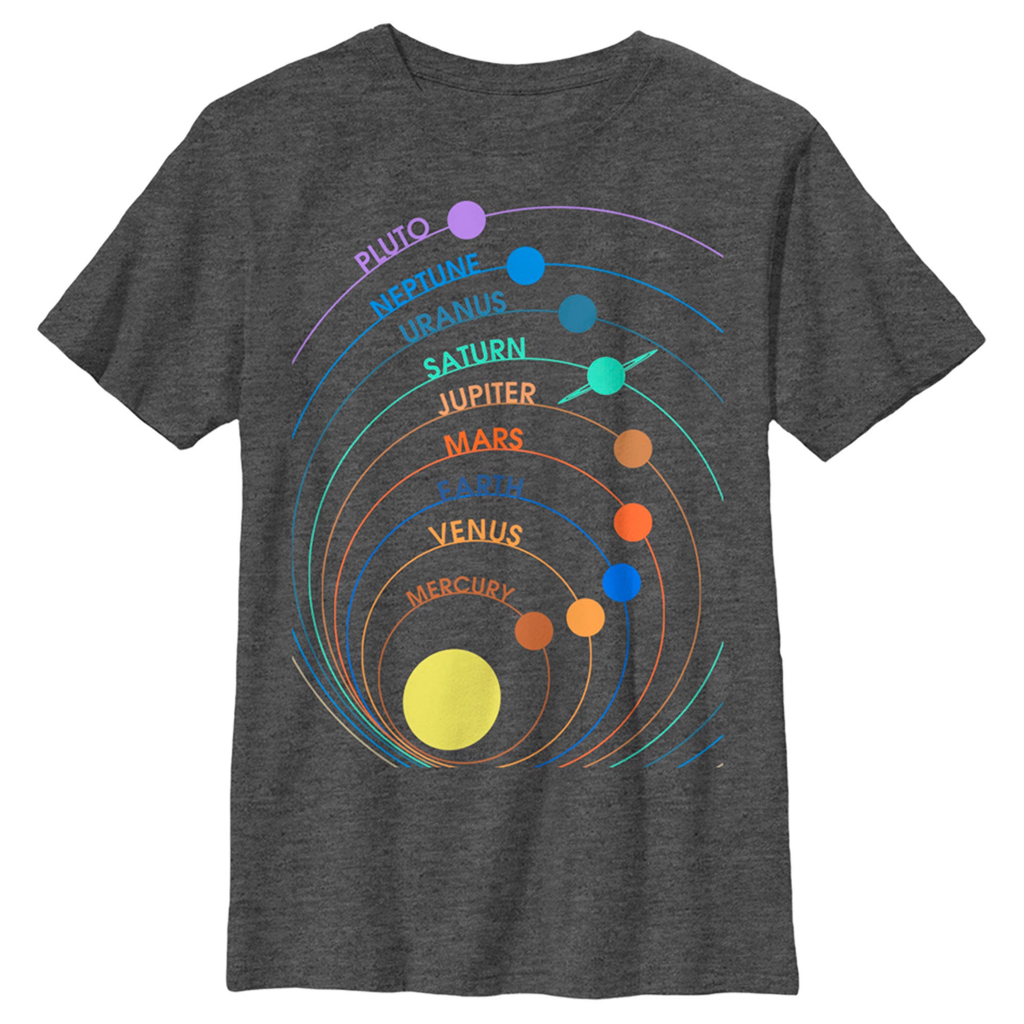 Lost Gods Boys' Husky Plus Solar System Planet Rings Short Sleeve ...