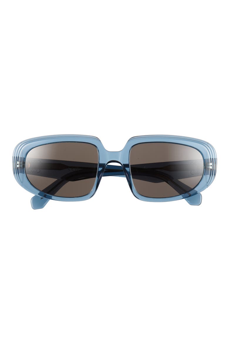 Anagram 54mm Geometric Sunglasses, Main, color, SHINY BLUE / BROWN